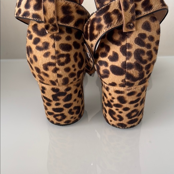 Giavito Rossi Calf Hair Leopard Print Sandals, Sz IT 39 (US 9) - Picture 7 of 9